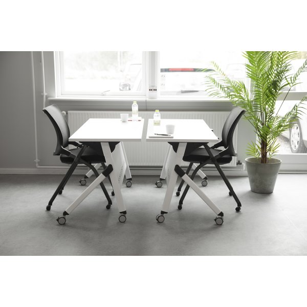 Flip-top bord 140x60 cm, Hvid